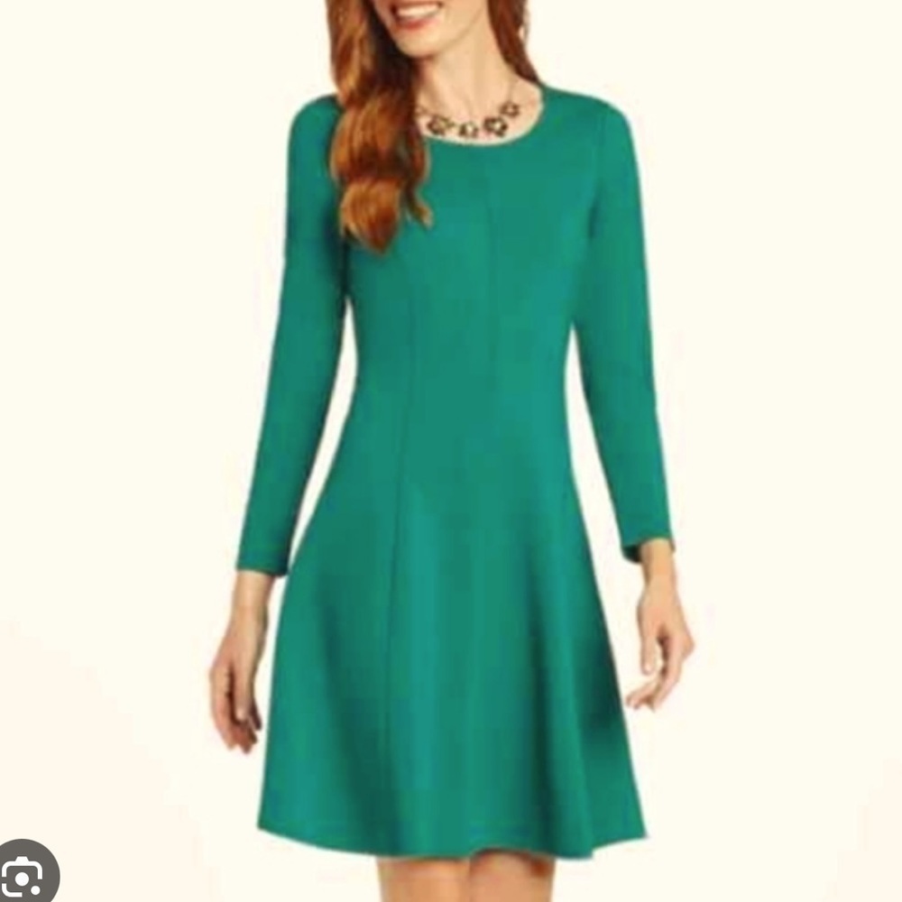 Draper James long sleeves fit and Flare ponte dress size S nwt